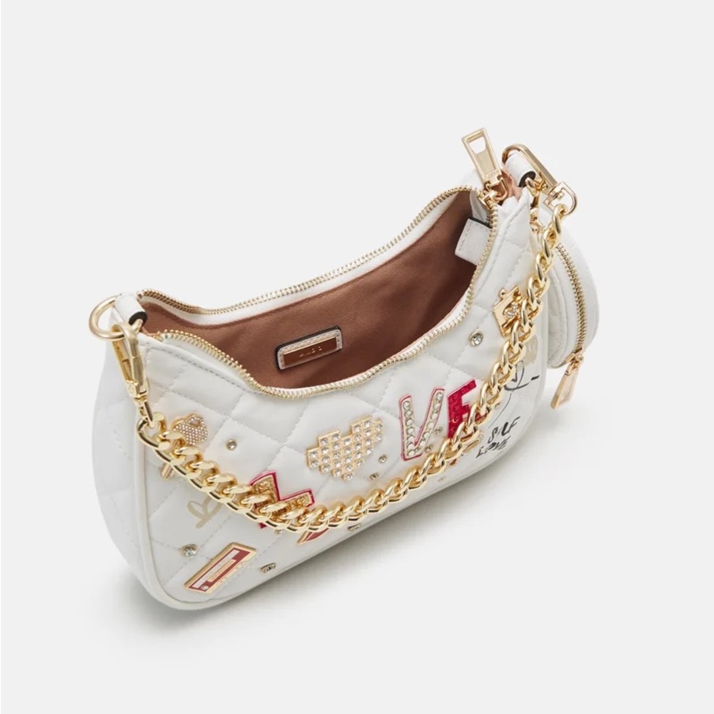 ALDO Amberly crossbody Bag with Gold Chain and Crossbody Strap - Picture 2 of 7